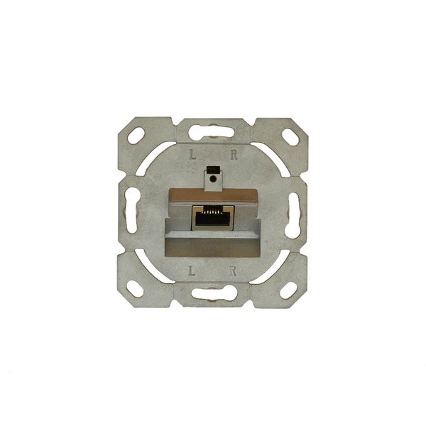 ProfiPatch Netzwerkdose LAN Dose Cat6A 500MHz Aufputz und Unterputz 1x RJ45 Port Anschluss oben/unten POE CAT7,CAT6A,CAT6,CAT5 geschirmt weiß