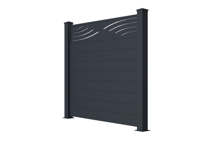 Sichtschutzzaun aus Aluminium VELETA 190H170 Grau