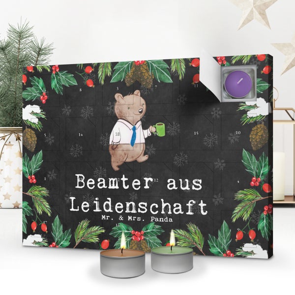 Mr. & Mrs. Panda Duftkerzen Adventskalender Beamter Leidenschaft - Schwarz