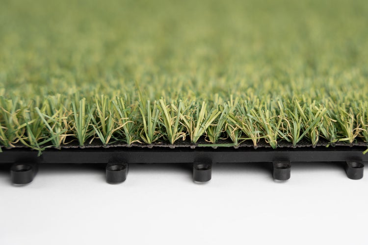 Kunstrasen-Fliesen Kunstrasen für Outdoor Modular Grass Tile Stecksystem  30 x 30 cm | 25 mm (1 Fliesen)