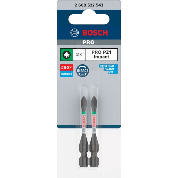 Bosch Pro Schrauberbits PZ1, 2er-Packung