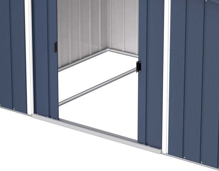 Metall Gerätehaus 322x234 cm Gartenhaus Schiebetür