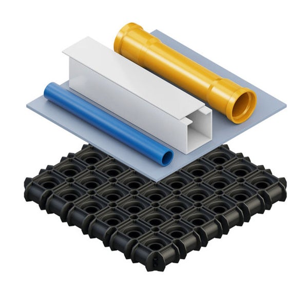 Drainageelemente mit Rohren und Profilen