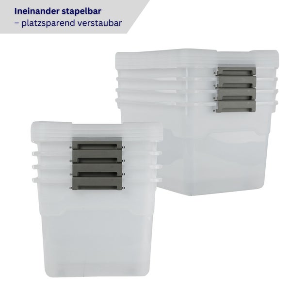 Stapelbare Aufbewahrungsboxen aus Kunststoff