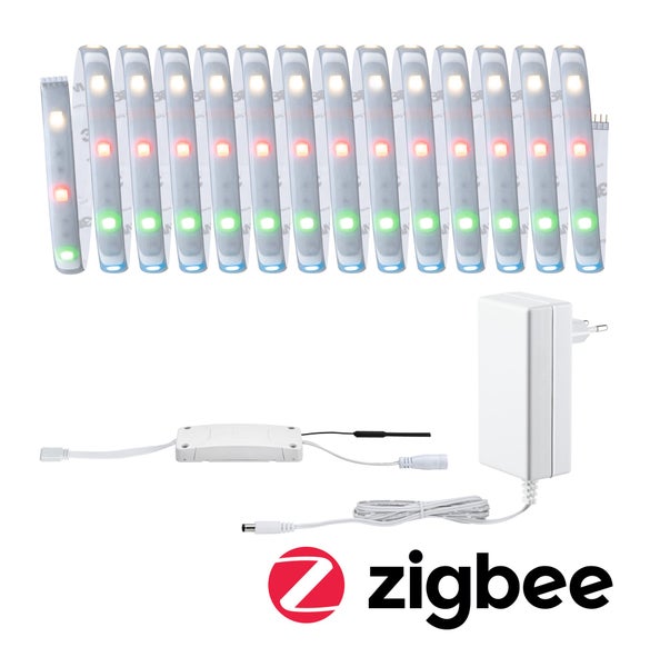 LED Stripe mit Netzteil und Zigbee Logo