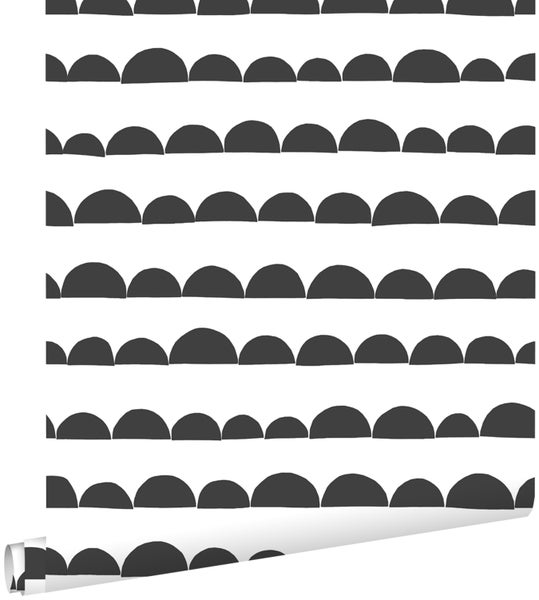 ESTAhome Tapete grafisches Motiv Schwarz-Weiß - 53 cm x 10.05 m - 139268