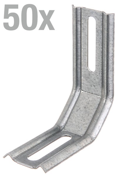 Winkelverbinder aus verzinktem Stahl 50 Stück