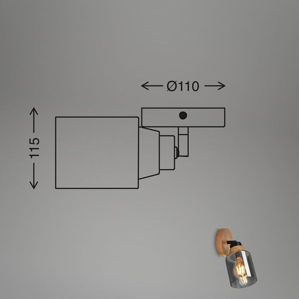 Maße der Wandleuchte