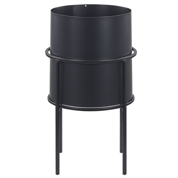 Blumentopf mit Beinen MILEA Metall 16 cm Schwarz