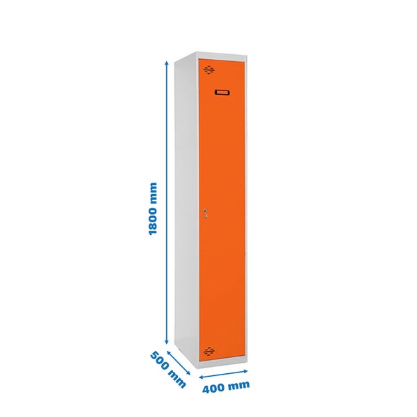 Metallgarderobenschrank mit den Maßen 1800 x 500 x 400 Millimeter