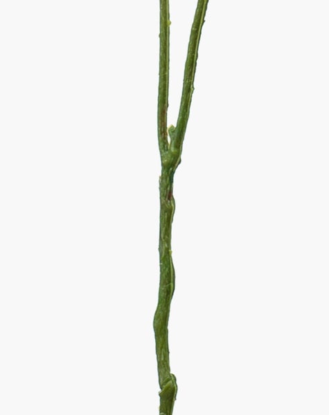 Künstliche Hängepflanze Farn in einem runden Drahtkorb mit Moosball und Seilaufhängung.