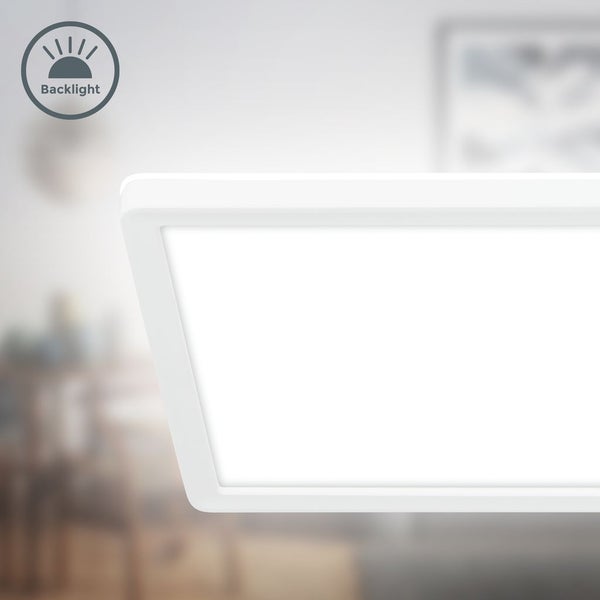 Quadratische LED Deckenleuchte mit Backlight Funktion in modernem Design