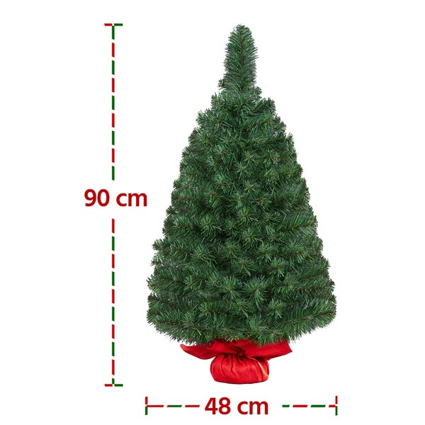 Künstlicher Tannenbaum, 90 cm hoch und 48 cm breit
