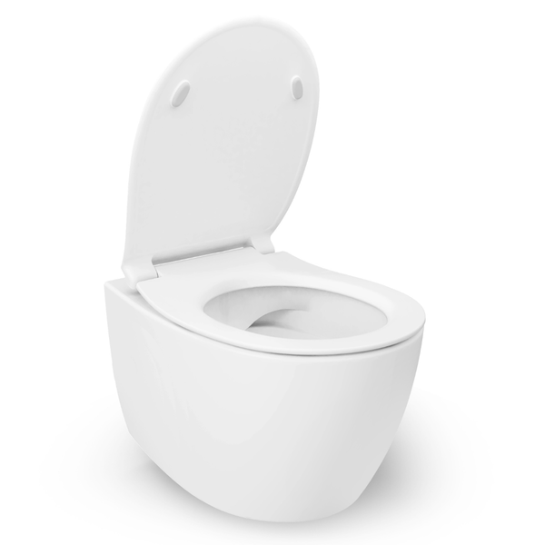 Isvea WC Toilet Badezimmer Wand-WC Weiß mit Softclose-Sitz