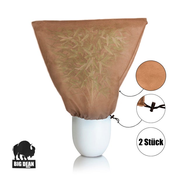 Winterschutzhaube für Pflanzen aus Vlies mit Kordelzug, 2 Stück Set, von Big Dean Home
