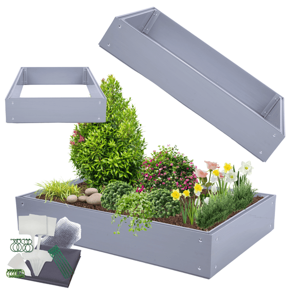 Hochbeete Growline Plast HxBxT 21x120x100 cm 1 Ebene Kunststoff Grau