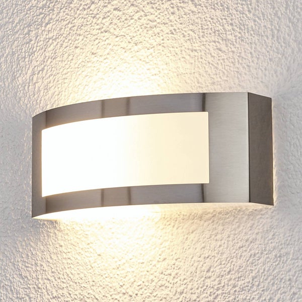 Lindby Raja (spritzwassergeschützt (Modern) in Alu aus Edelstahl (1 flammig, E27) - Licht nach oben & unten