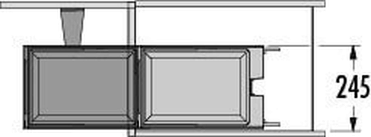 Hailo Einbau-Abfallsammler SOLO 40 20l. basaltgrau