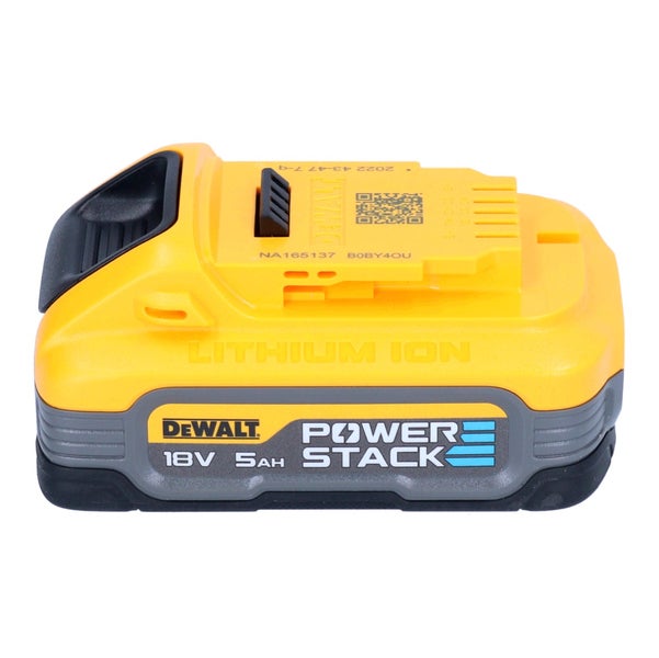 DeWalt 18 Volt 5 Amperestunden PowerStack Lithium-Ionen-Akku in Gelb, Grau und Schwarz