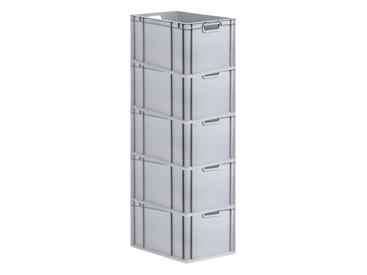 PROREGAL Spar Set 5x Eurobox Nextgen Economy Griffe Offen HxBxT 32 x 40 x 60 cm 65 Liter Eurobehälter Transportbox Transportbehälter