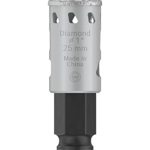 Diamantbohrkrone, Durchmesser 25 Millimeter