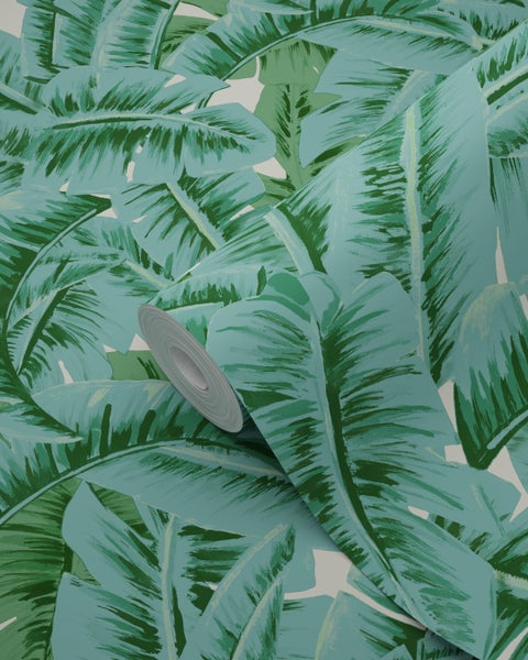 Tapetenrolle mit Bananenblattmuster