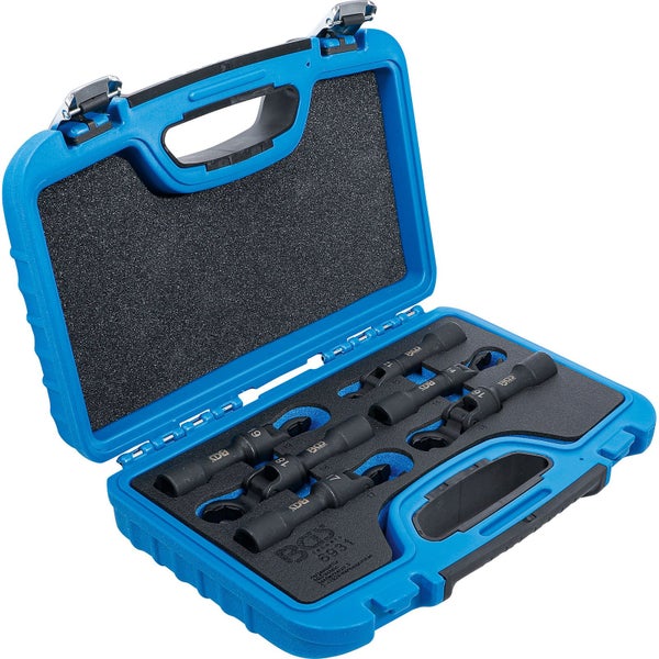 Steckschlüsselsatz in einem blauen Kunststoffkoffer