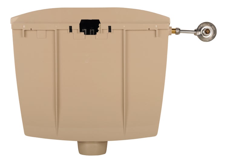 Sanitop-Wingenroth Spülkasten Karat | Tiefspülkasten mit Zwei-Mengen-Technik | 3,5 oder 6 - 9 l | Geräuscharm und vollisoliert | Variabler Anschluss | Beige | 21053 9