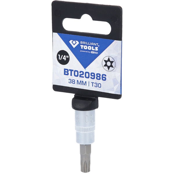 BRILLIANT TOOLS 1/4 Torx-Bit-Stecknuss mit Stirnlochbohrung TB30 - BT020986
