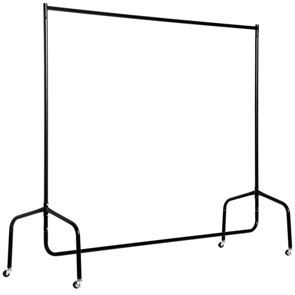 HOMCOM, Kleiderständer, Wäscheständer , L150 x B60 x H170 cm, Metall, Schwarz