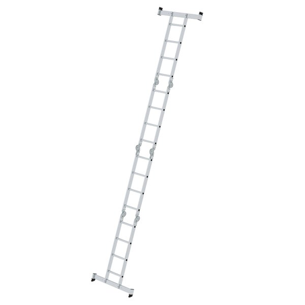 PROREGAL Vielzweckleiter 4-Teilig mit Traverse 4 x 4 Sprossen