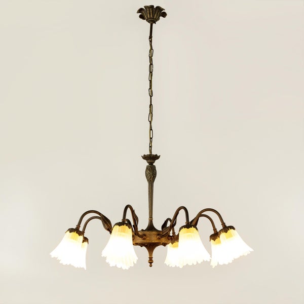 Deckenleuchte mit sechs Lampen und Kettenaufhängung