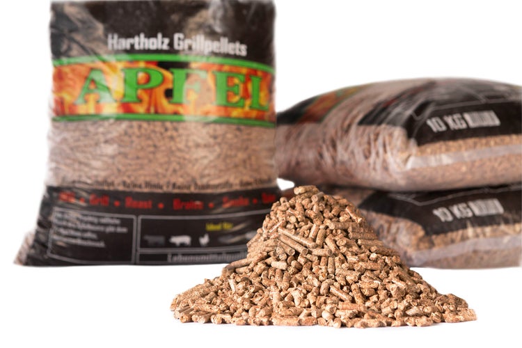 GEDA Grill Hartholz Pellets Apfel, Grillpellets für Pelletsmoker, Pizzaofen, Grill und Räucherofen