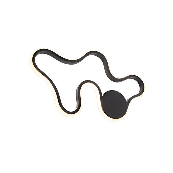 Wandleuchte mit geschwungenem Design und runder Form