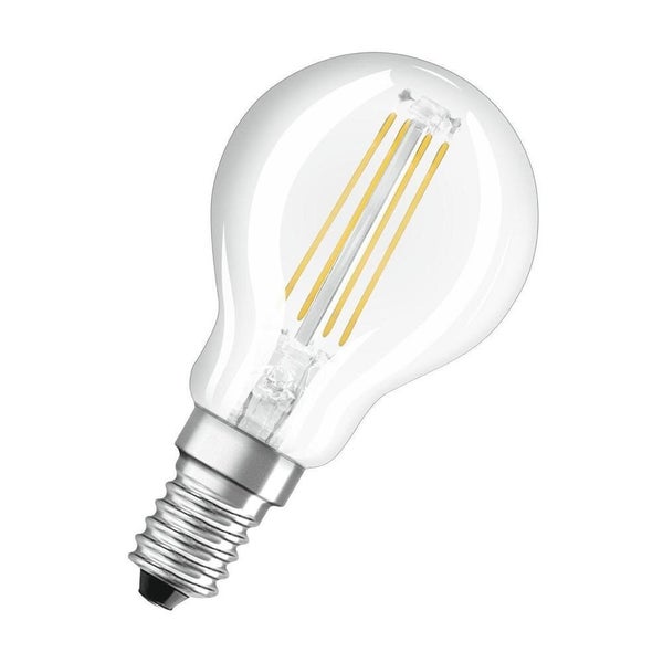 OSRAM LED Filament Lampe ersetzt 40W E14 Tropfen - P45 4W 470lm 6500K Einerpack