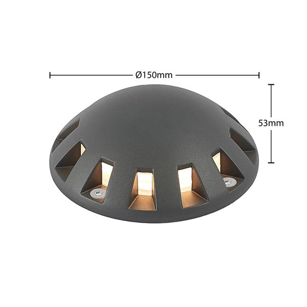 Lindby LED Außenleuchte Emiro (wasserdicht (Modern) in Schwarz aus Aluminium (1 flammig, ) - Außenstrahler außen Spot für Garten Terasse Balkon & Haus