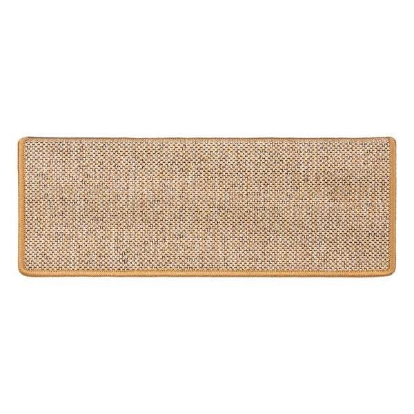 FLOORDIREKT Stufenmatte Sabang - Sisaloptik - Gekettelter Rand & Selbstklebend - Natur - 23,5 x 65 cm - Rechteckig
