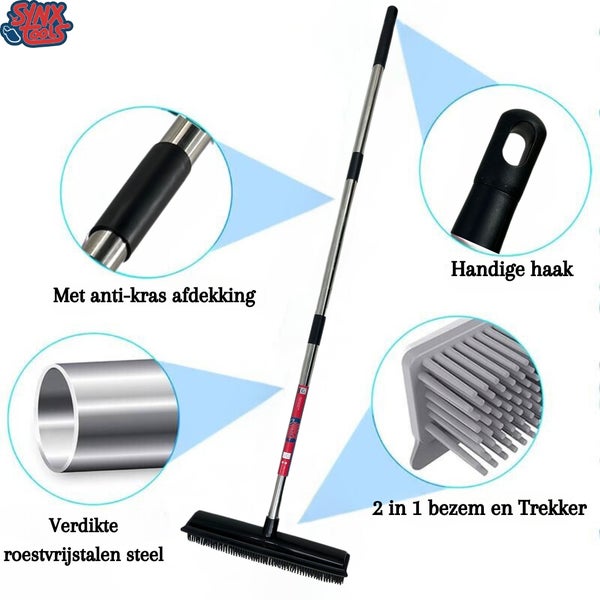 Bodenwischer mit Teleskopstiel und Abzieher