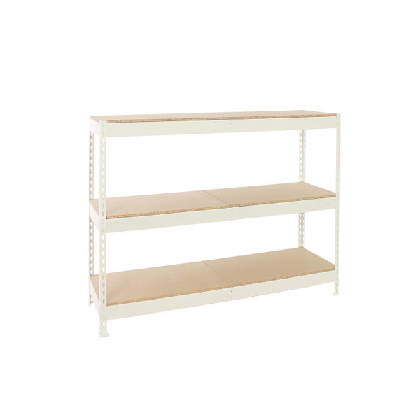 PROREGAL Schwerlastregal Wood Beast Three HxBxT 200x210x60 cm Fachlast 500 kg Weiß