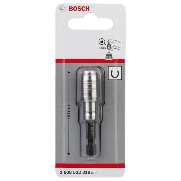 Bosch Bit-Halter mit einer Länge von 60 Millimeter in der Verpackung.