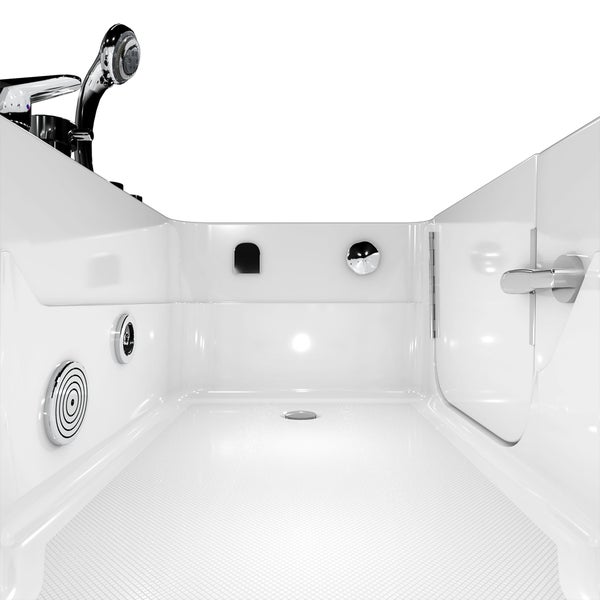 Begehbare Badewanne mit Dusche und Einstiegstür für Senioren und Menschen mit Mobilitätseinschränkungen