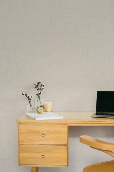 Tapete Beige Streifen Grafisch Vliestapete für Schlafzimmer Wohnzimmer oder Küche Made in Germany 10,05 x 0,53m