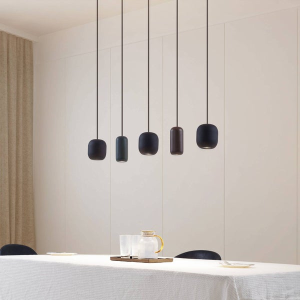 Lucande Pendelleuchte Narion (Modern) in Schwarz aus Metall (5 flammig, GU10) - Deckenlampe Esstischlampe Hängelampe Hängeleuchte Wohnzimmerleuchte