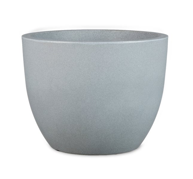 Scheurich Firenze 60, Pflanzgefäß/Blumentopf/Pflanzkübel, rund,  aus Kunststoff Farbe: Stony Grey, 59,5 cm Durchmesser, 45,8 cm hoch, 85,5 l Vol.