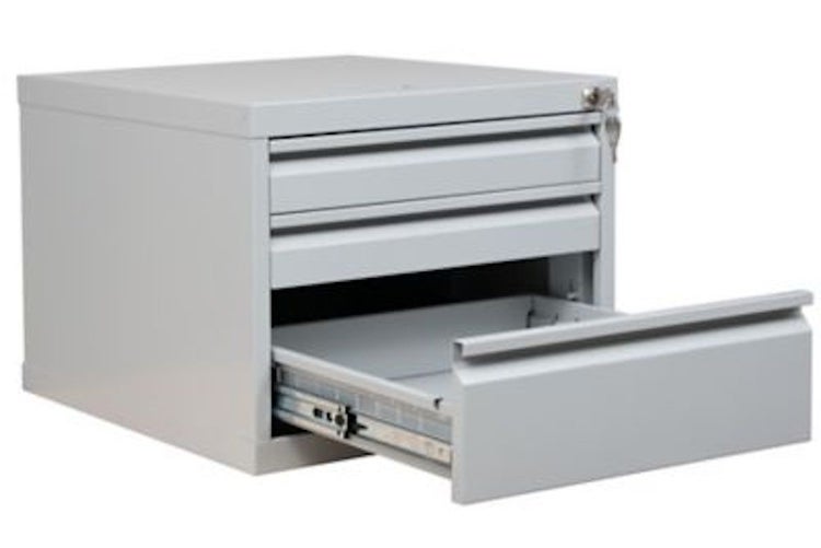 PROREGAL Zubehör Unterbaucontainer Sparrow Für Werkbank Cricket Mit 3 Schubladen HxBxT 38 x 46 x 55 cm Grau