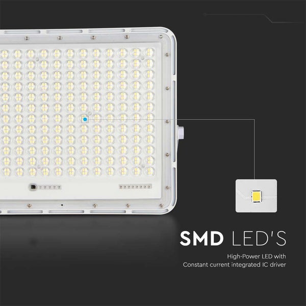 V-TAC VT-240W-W - Weiße Solar-Flutlichter - 30W - IP65 - 2600 Lumen - 6400K