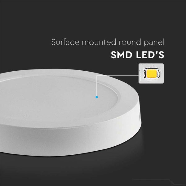 V-TAC VT-60012-RD - Weiße LED-Mini-Panels - hintergrundbeleuchtet - Surface Series - IP20 - 12W -