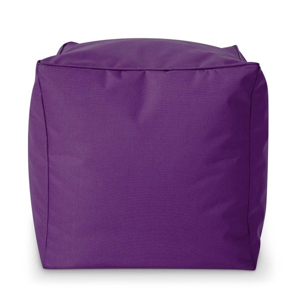 Green Bean Sitzsack-Hocker 40x40x40cm mit EPS-Perlen Füllung - Fußhocker Fußkissen Sitz-Pouf für Sitzsäcke - Bodenkissen für Kinder und Erwachsene - Fußablage Sitzkissen Sitzhocker Lila