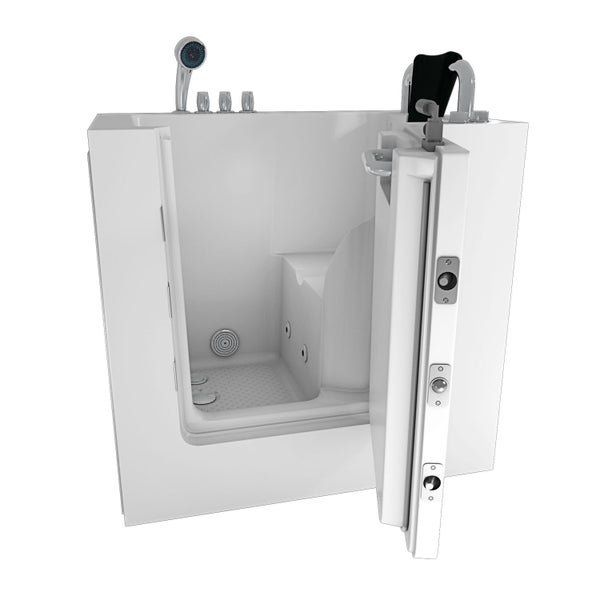 Begehbare Badewanne mit offener Tür