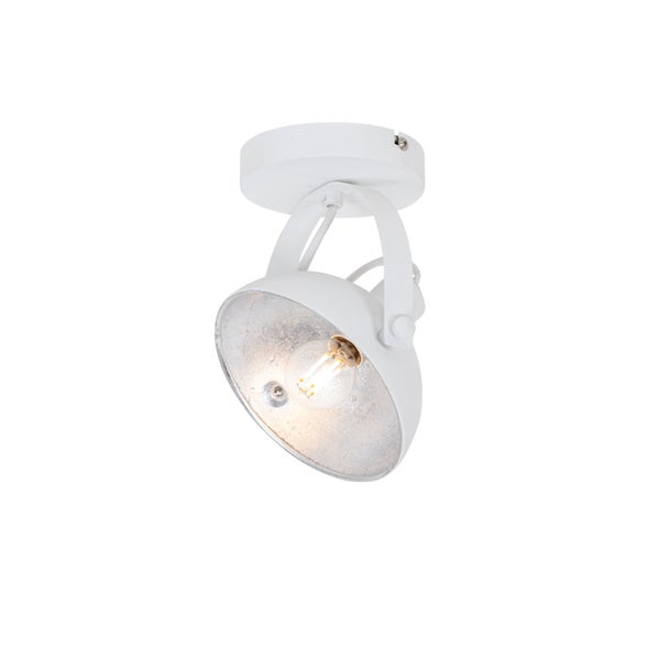 Weiße Deckenleuchte mit verstellbarem Spot